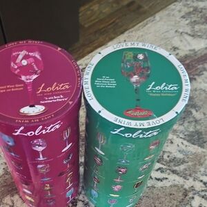 Lolita Decorative Glass Gift Tubes in Green and Pink